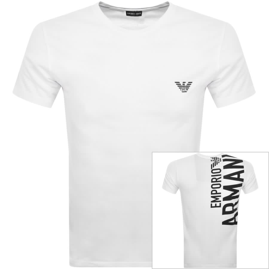 labyrint smertestillende medicin Soveværelse Emporio Armani Beachwear Logo T Shirt White | Mainline Menswear United  States
