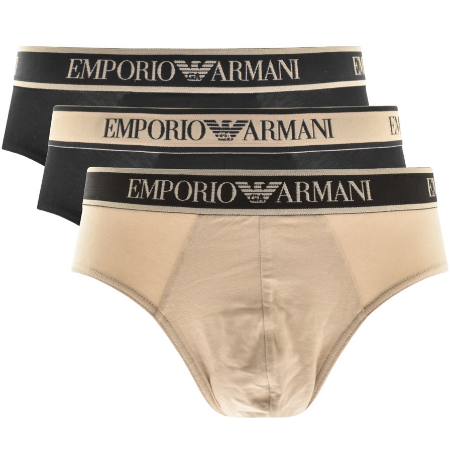 Emporio Armani 3 Pack Briefs Black | Mainline Menswear