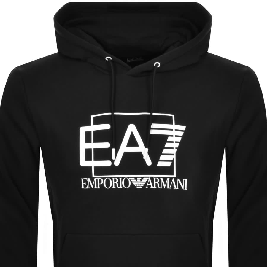 EA7 Emporio Armani Logo Hoodie Black | Mainline Menswear United States