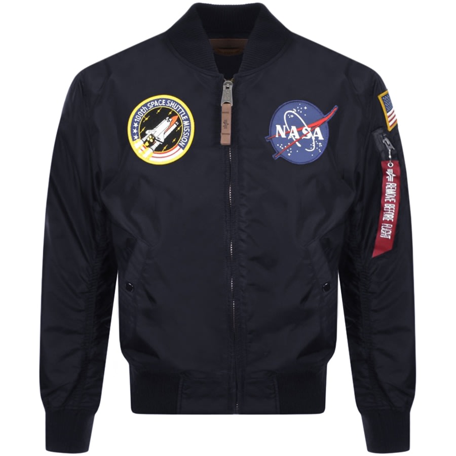 Alpha Industries MA 1 VF NASA Flight Jacket Navy | Mainline Menswear