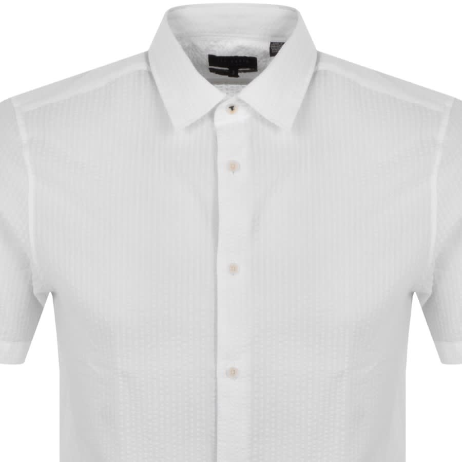 Hugo boss white top short sleeve shirt