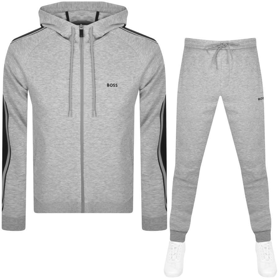 BOSS Hooded Zip Tracksuit Grey | Mainline Menswear States