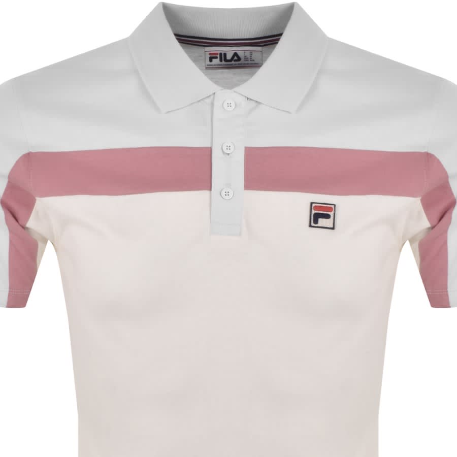 Alternative Image for ProductFila Vintage Cut And Sew Wash Polo T Shirt White2