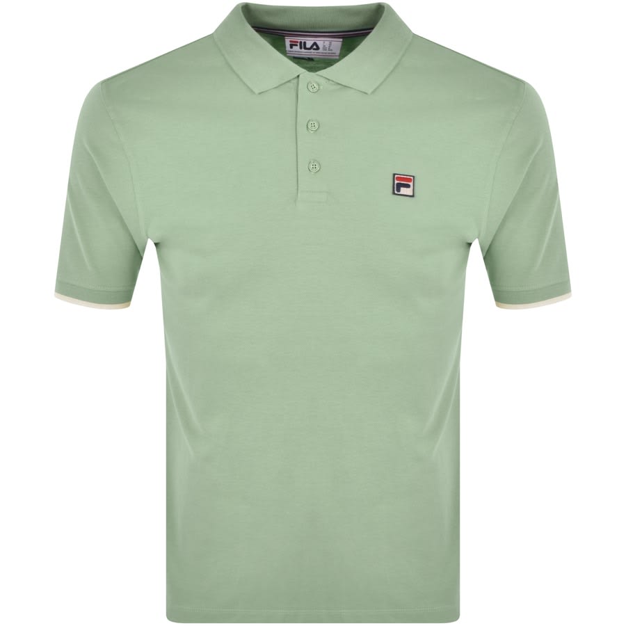 Fila Vintage Tipped Rib Basic Polo T Shirt Green