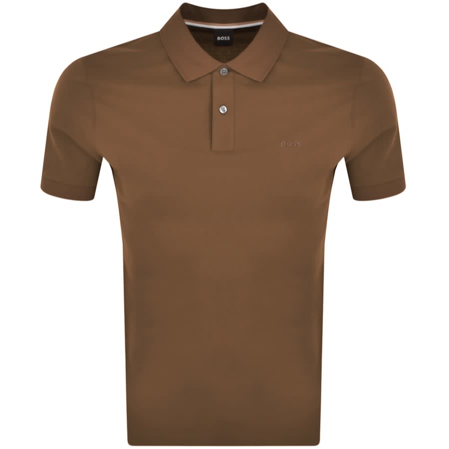 BOSS Polo T Shirt Brown Mainline Menswear United States
