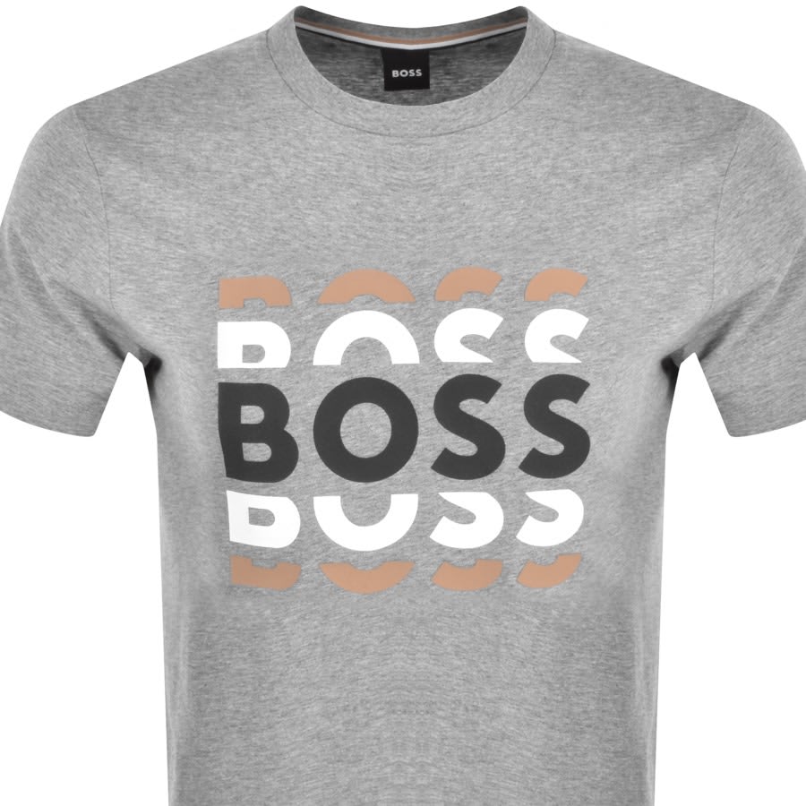 Alternative Image for ProductBOSS Tiburt 414 Logo T Shirt Grey2