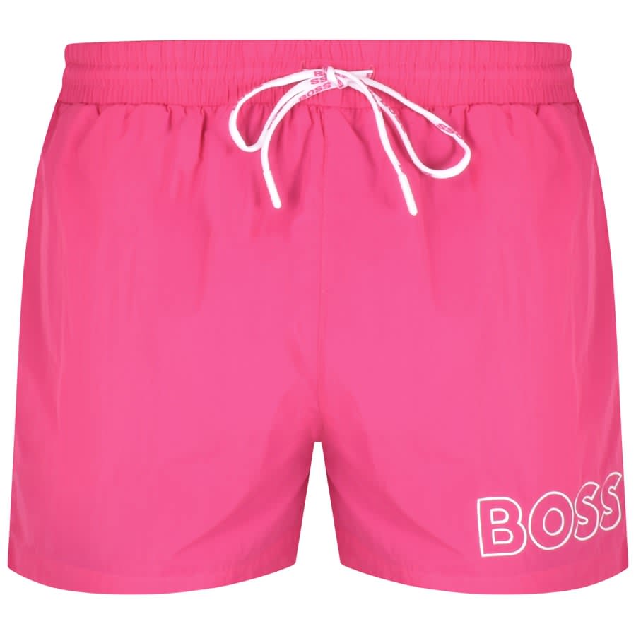 atlet Blaze offentliggøre BOSS Bodywear Mooneye Swim Shorts Pink | Mainline Menswear United States