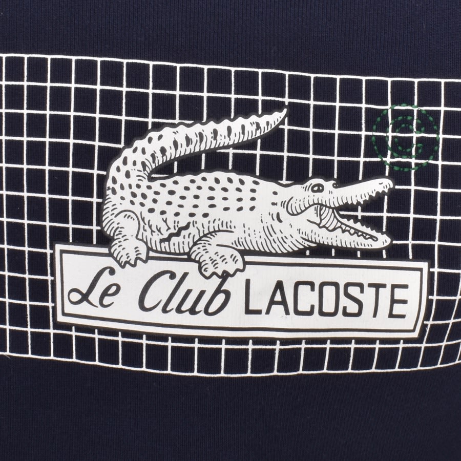 Alternative Image for ProductLacoste Half Zip Grid Panel Sweatshirt Navy3