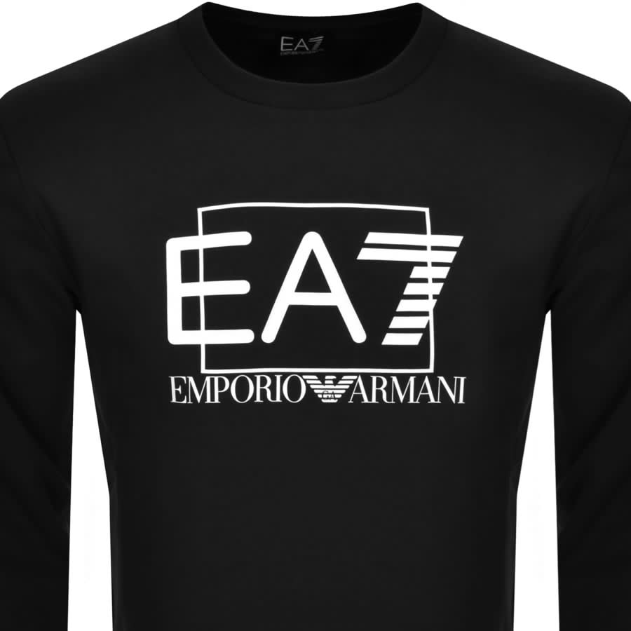 Emporio Armani Logo Sweatshirt Black | Mainline Menswear