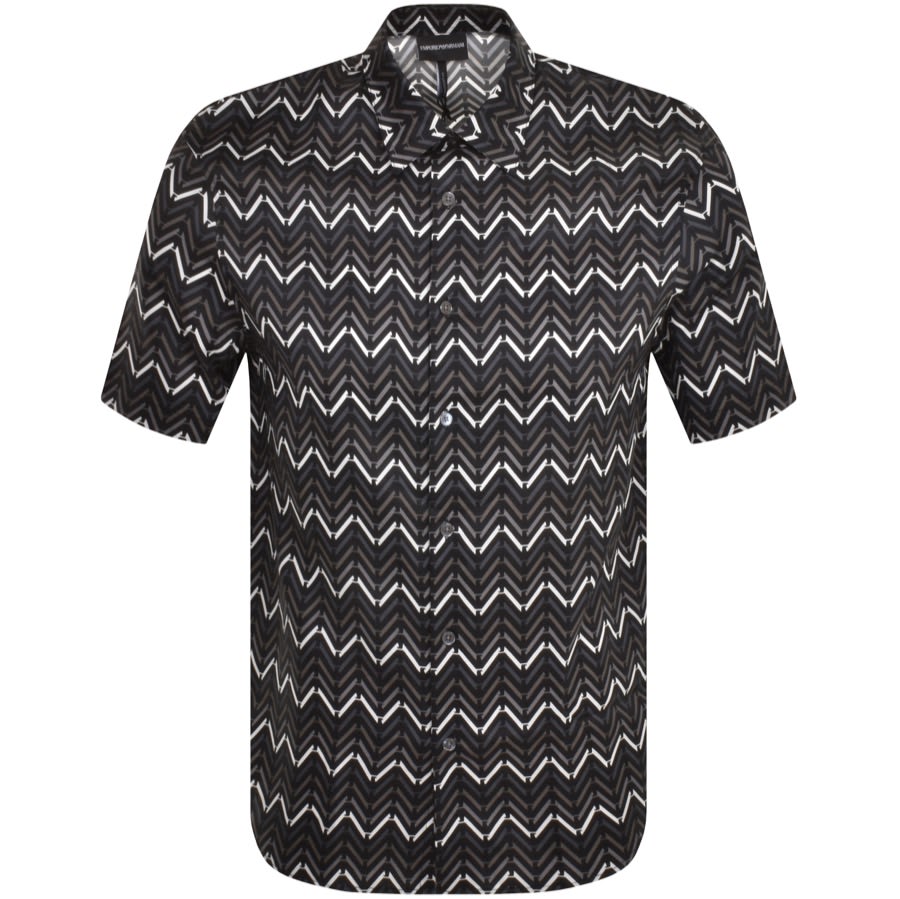 Emporio Armani Short Sleeved Shirt Black | Mainline Menswear