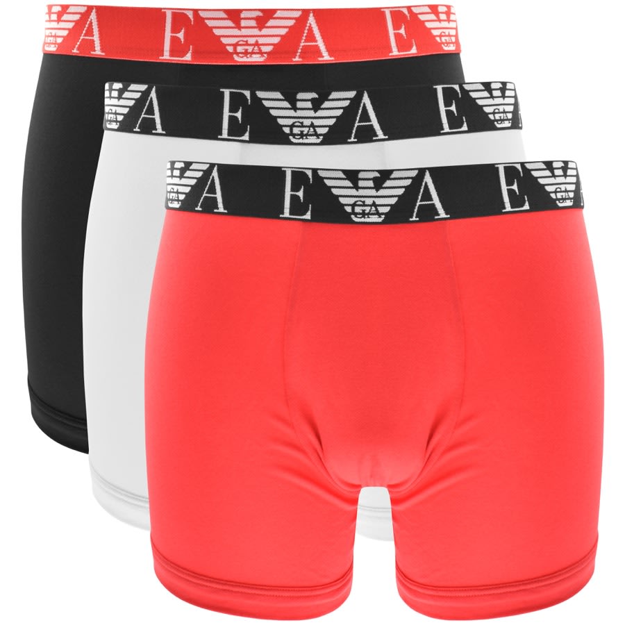 Emporio Armani Underwear 3 Pack Boxers Black | Mainline Menswear