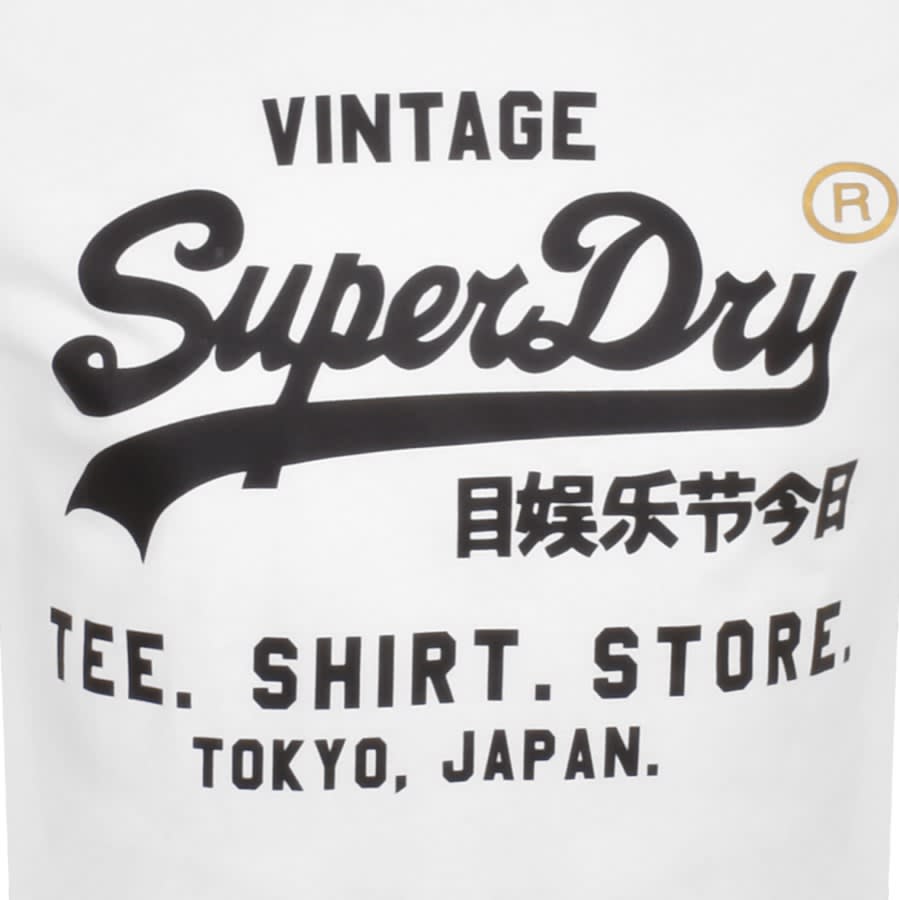 Superdry Vintage Logo Store Classic T Shirt White | Mainline Menswear ...
