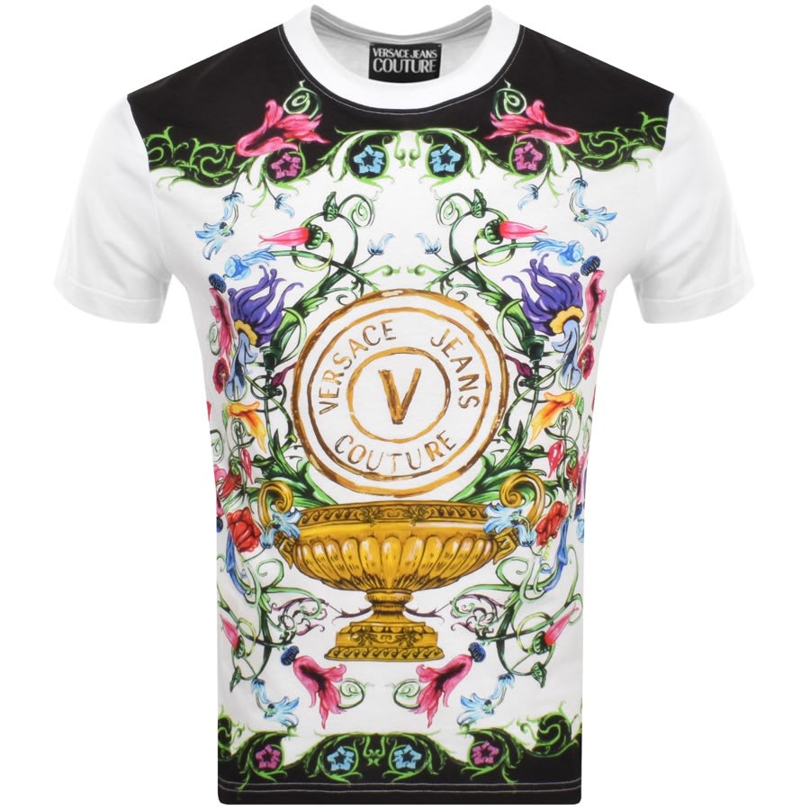 Versace Jeans Couture Garden T Shirt White | Mainline Menswear