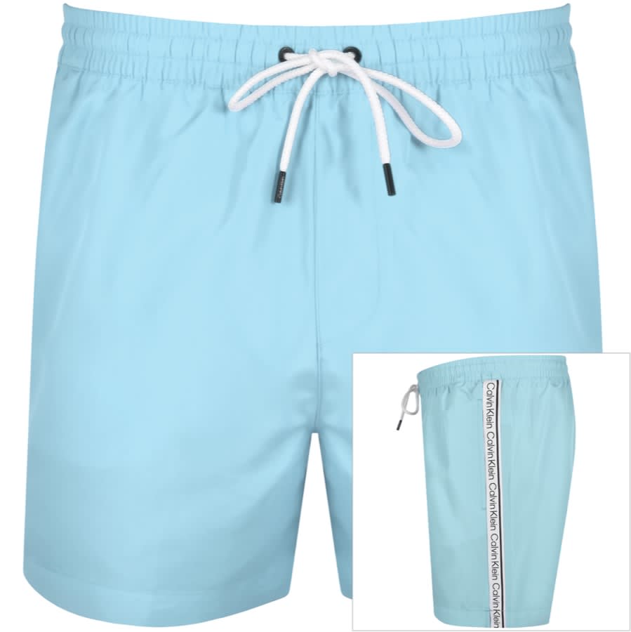 Calvin Klein Logo Swim Shorts Blue | Mainline Menswear United States