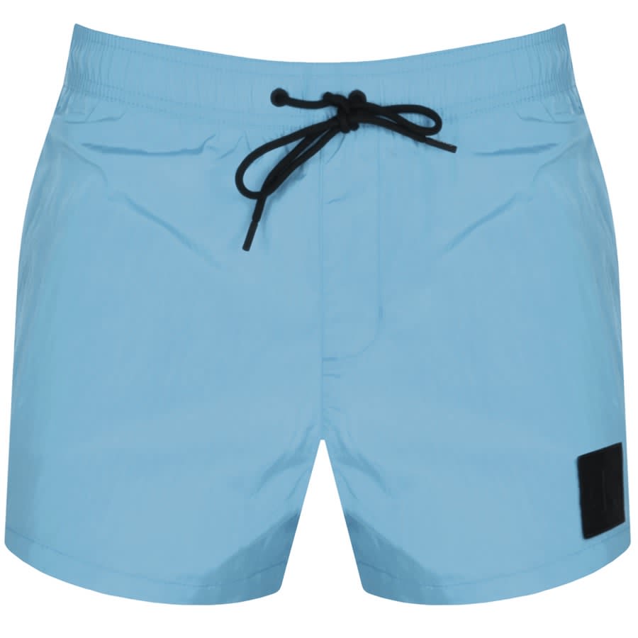 Calvin Klein Logo Swim Shorts Blue | Mainline Menswear United States