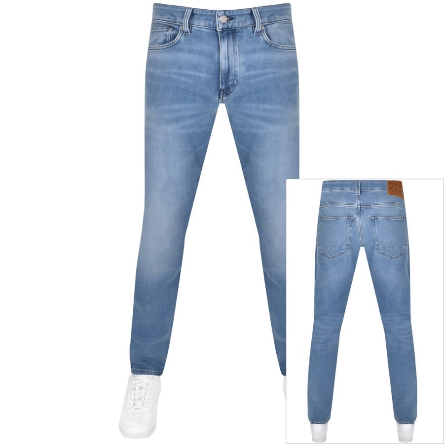 BOSS Delano Slim Tapered Jeans Blue | Mainline Menswear