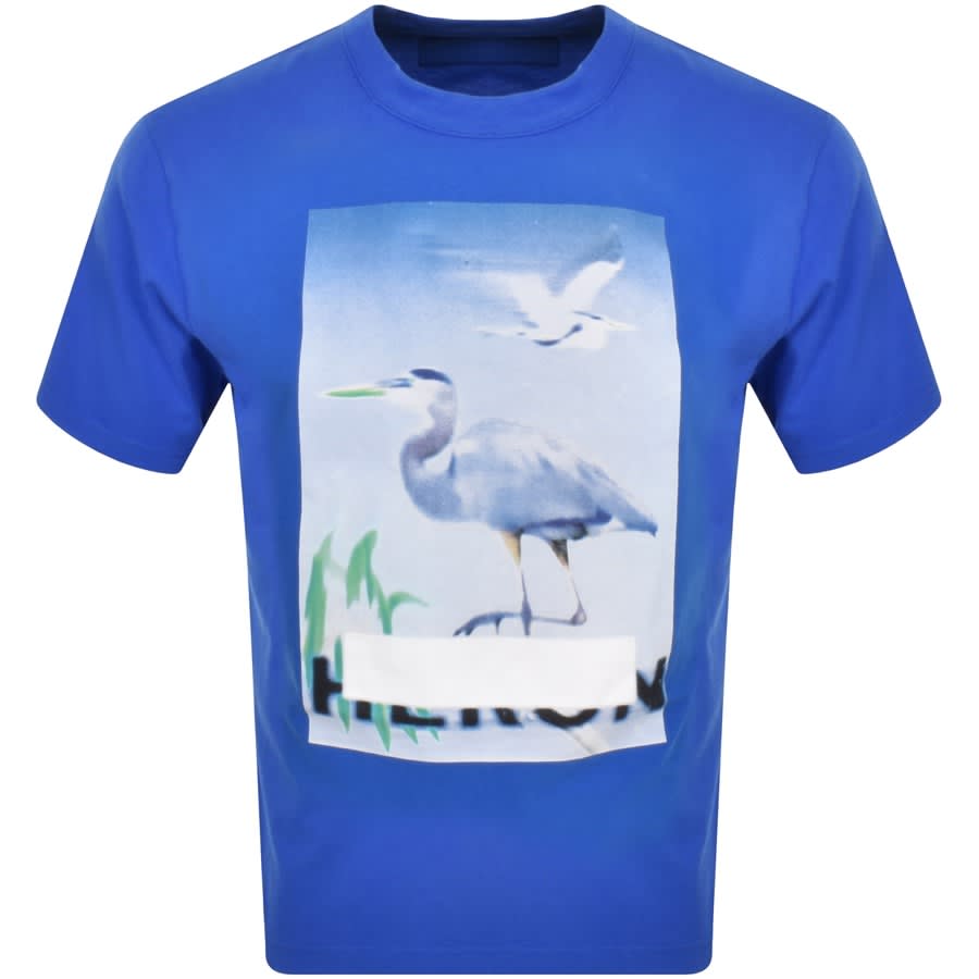 Heron Preston Censored Heron Logo T Shirt Blue | Mainline Menswear ...