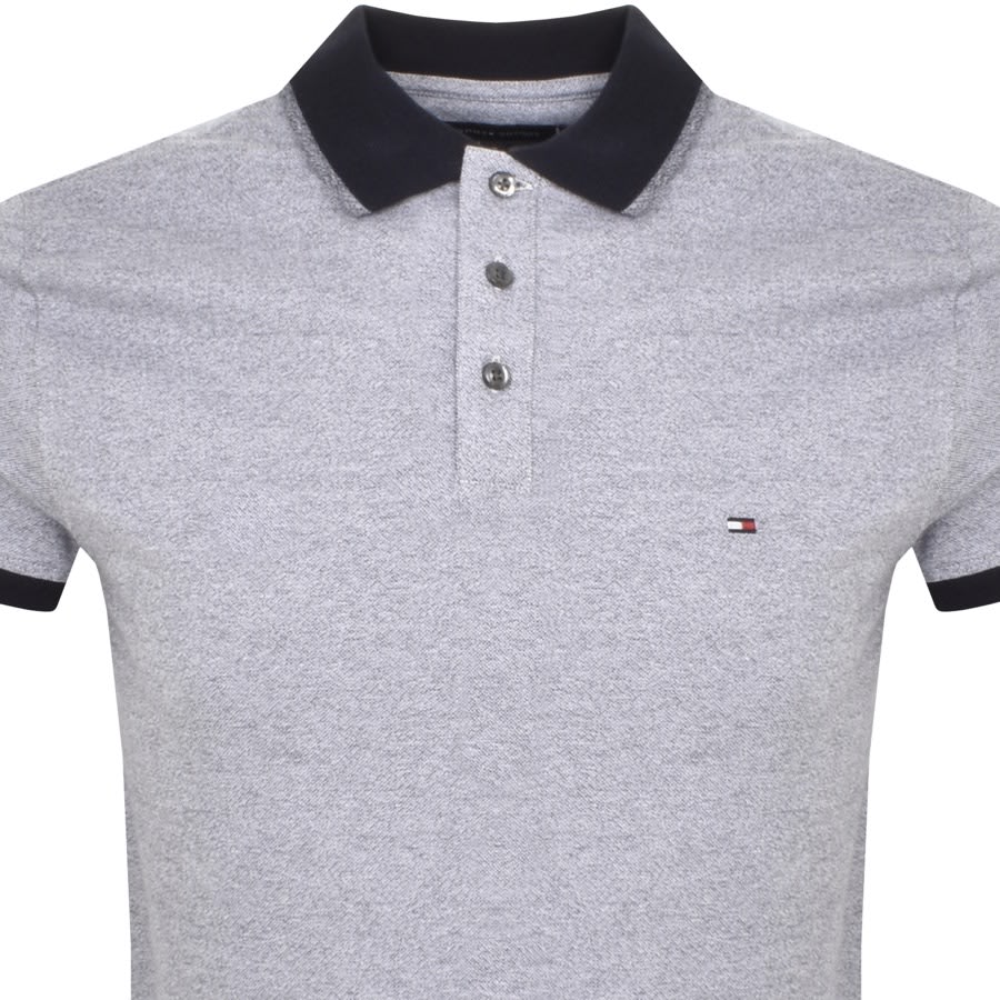 Tommy Hilfiger Mouline Tipped Polo T Shirt Navy | Mainline Menswear Sweden
