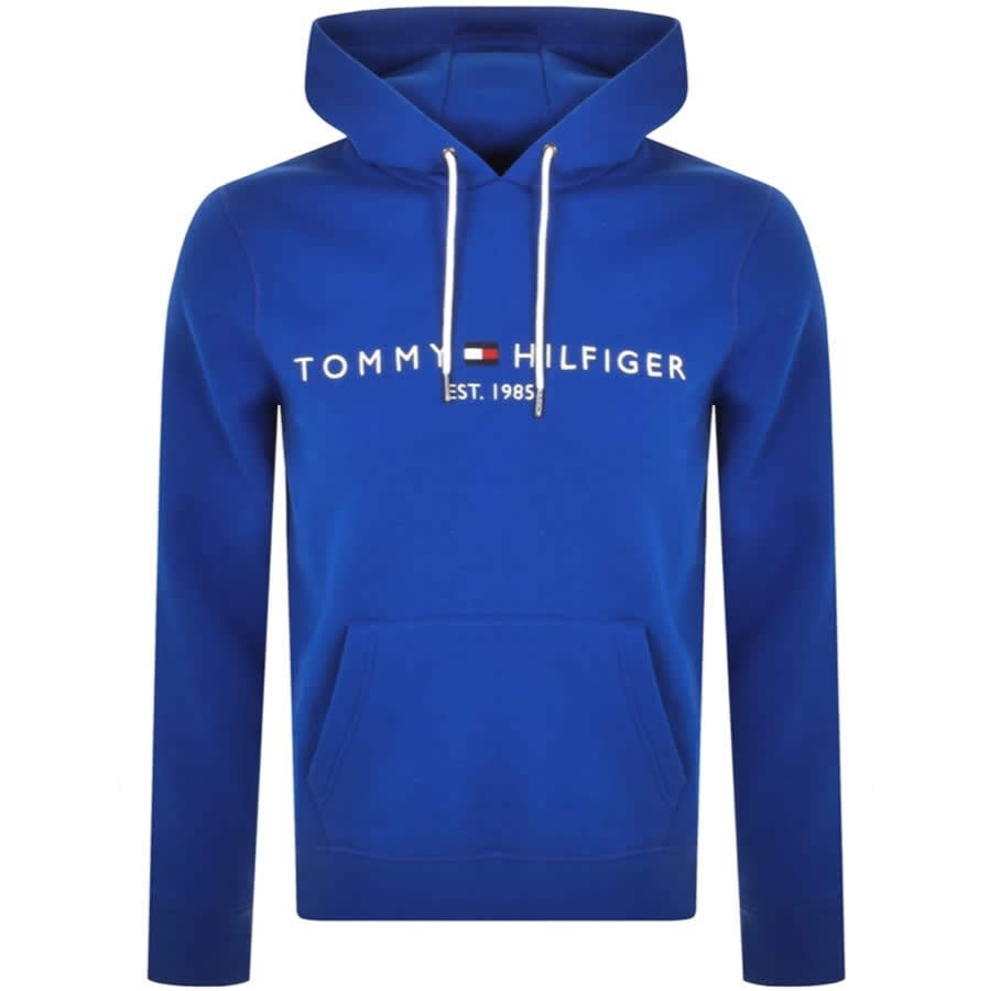 Forenkle blanding brud Tommy Hilfiger Logo Hoodie Blue | Mainline Menswear United States