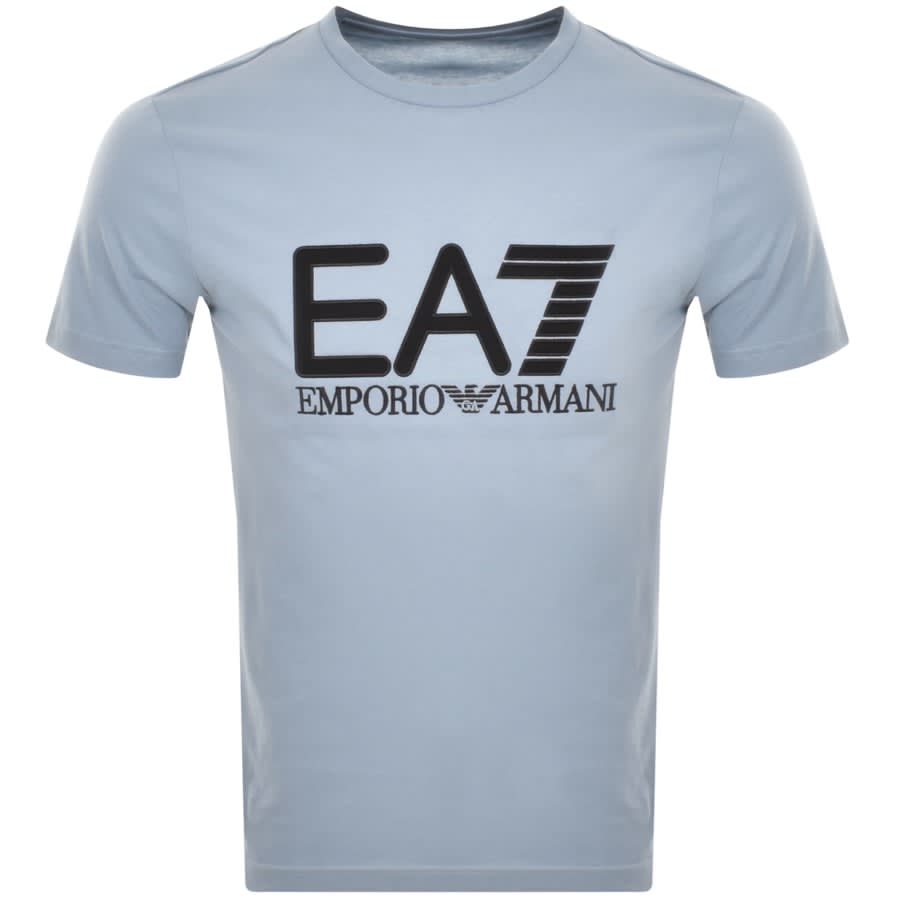 Mens Ea7 Emporio Armani white Cotton Logo Print T-Shirt