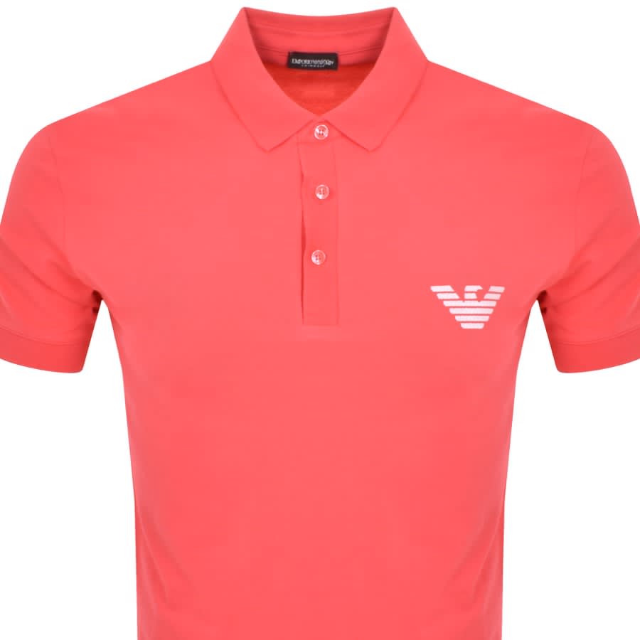 Emporio Armani Beachwear Polo T Shirt Pink Mainline Menswear Denmark
