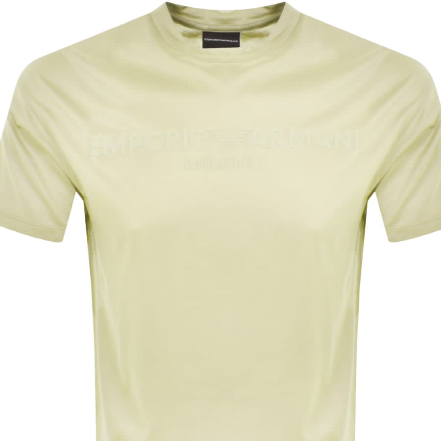 Yellow armani shop t shirt