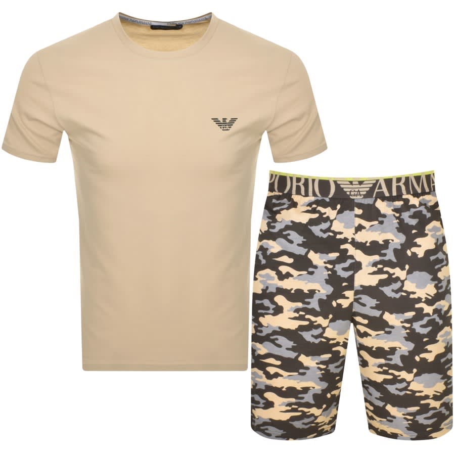 Emporio Armani Lightweight Lounge Set Brown Mainline Menswear United