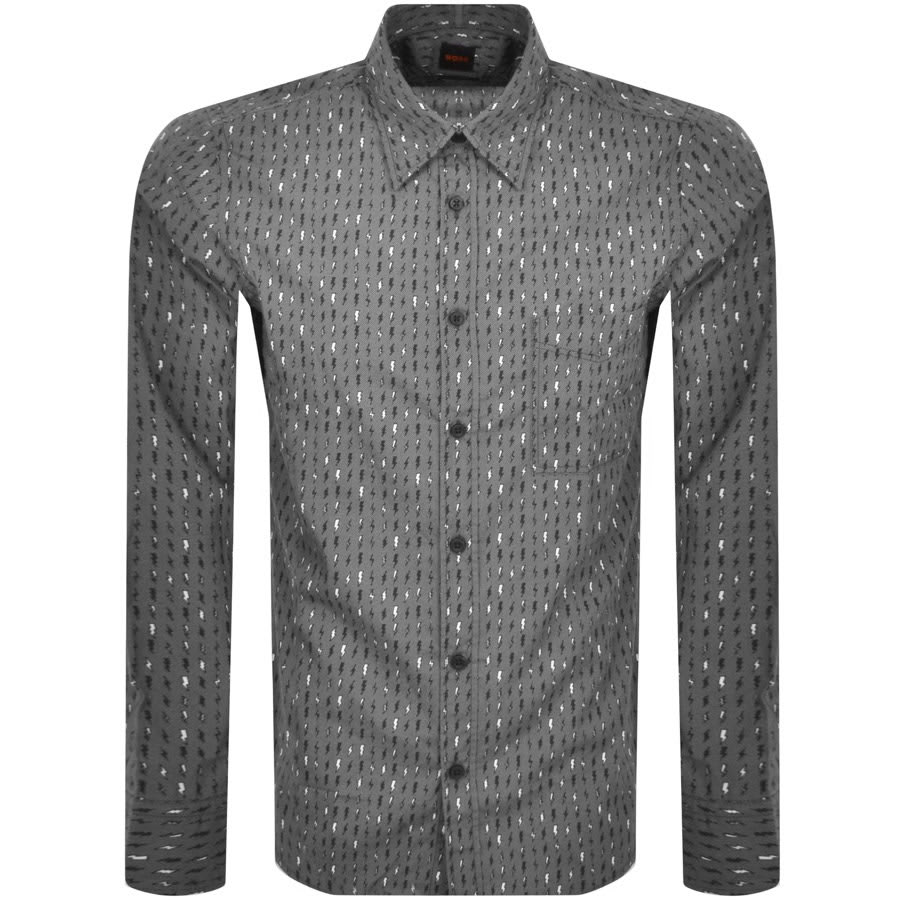 BOSS Relegant 6 Long Sleeved Shirt Grey | Mainline Menswear