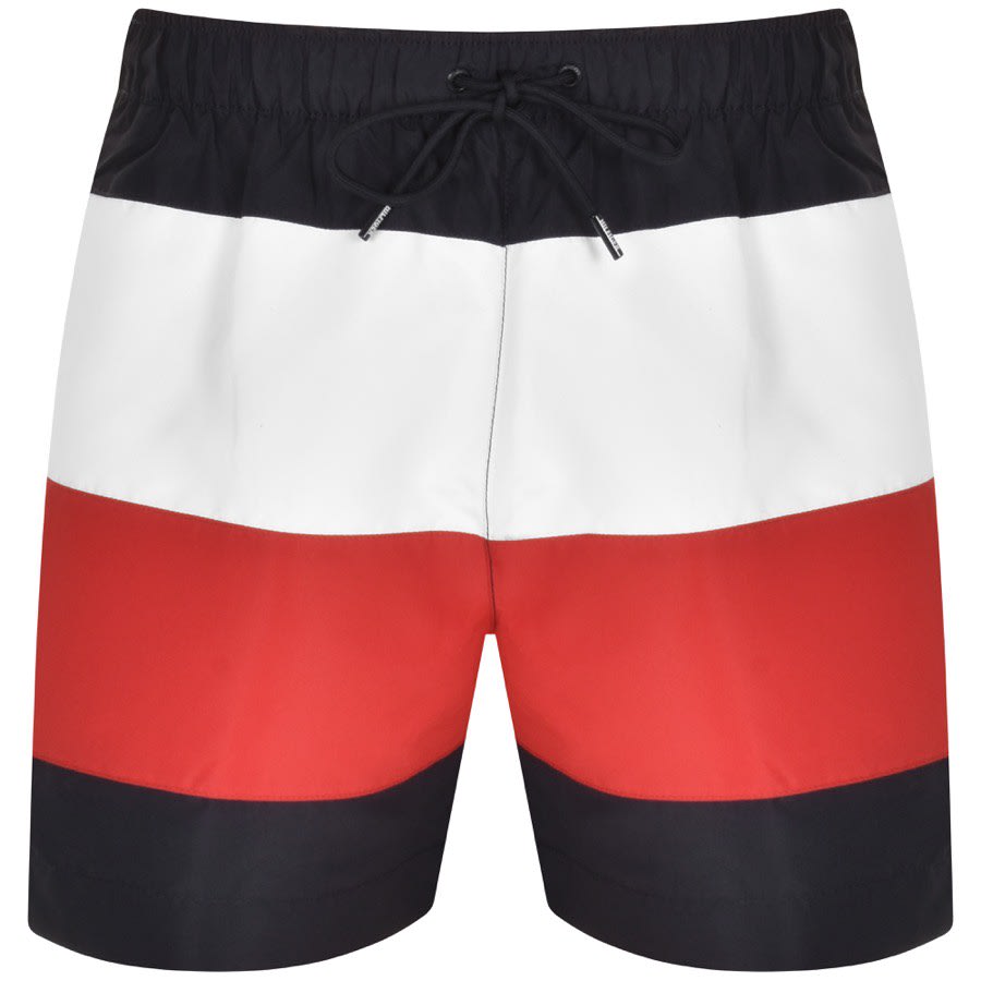 Tommy Hilfiger Global Stripe Swim Shorts Navy | Mainline Menswear