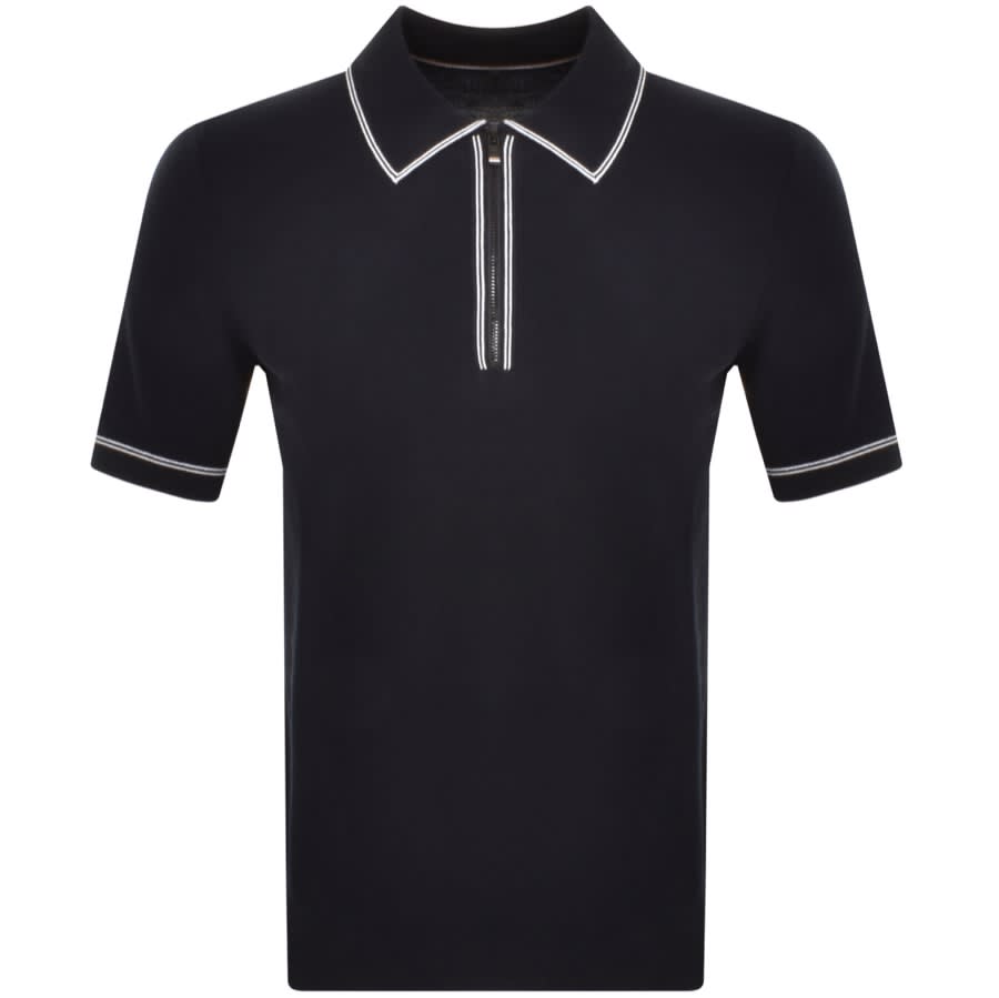 BOSS Oleonardo Knit Polo T Shirt Navy | Mainline Menswear United States