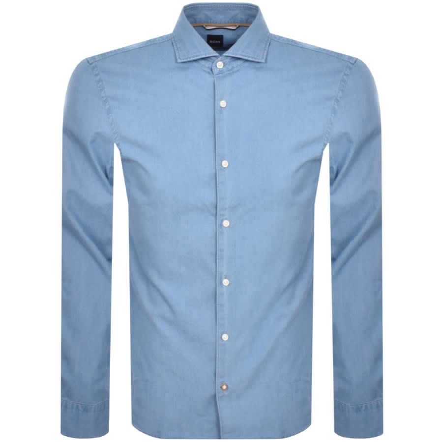 BOSS C HAL Kent Long Sleeve Shirt Blue | Mainline Menswear