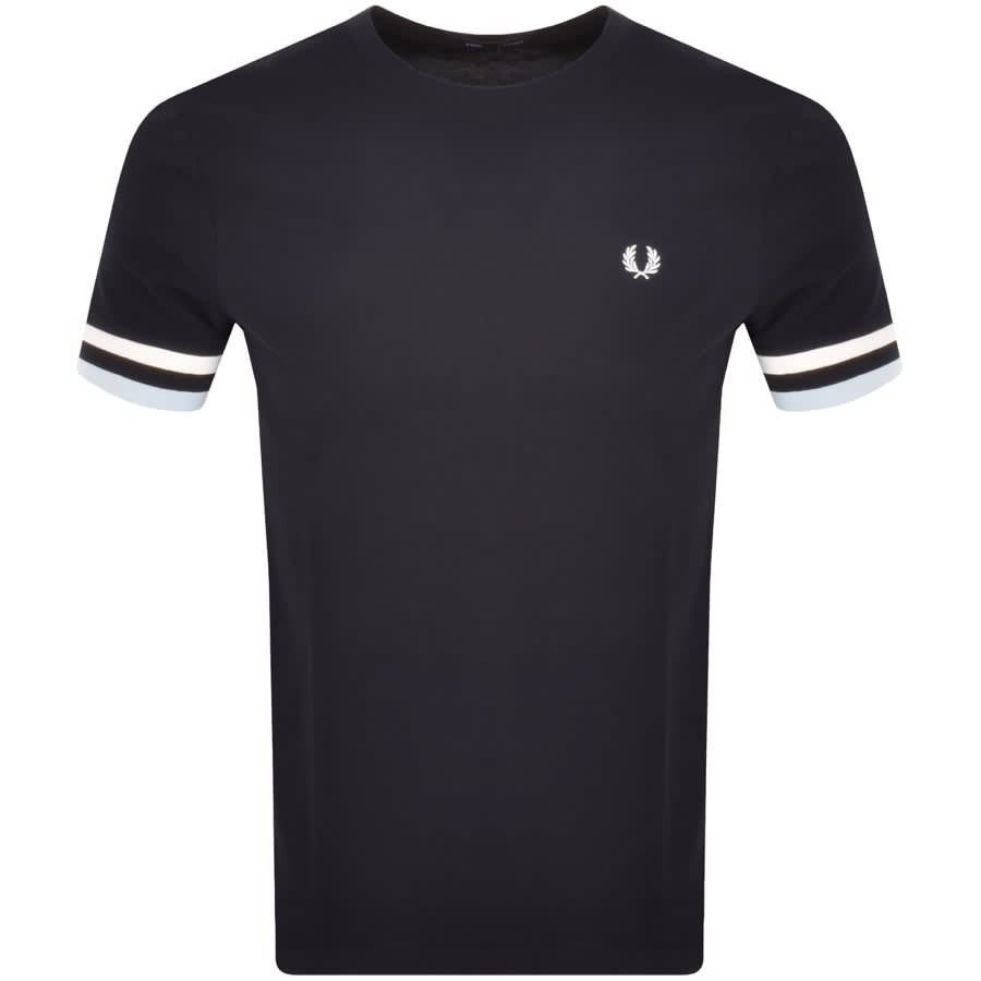Fred Perry Bold Tipped Pique T Shirt Navy