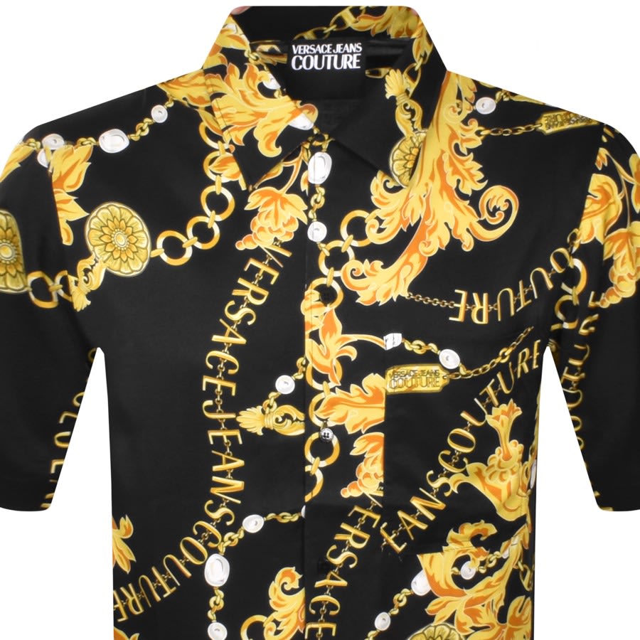 Versace Jeans Couture Short Sleeve Shirt Black Mainline Menswear