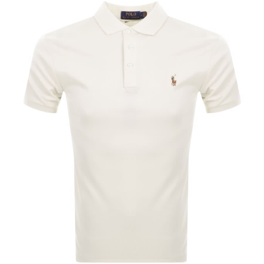Ralph Lauren Slim Fit Polo T Shirt Beige | Mainline Menswear