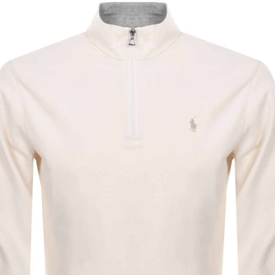 Ralph Lauren Zip Polo Shirt, White