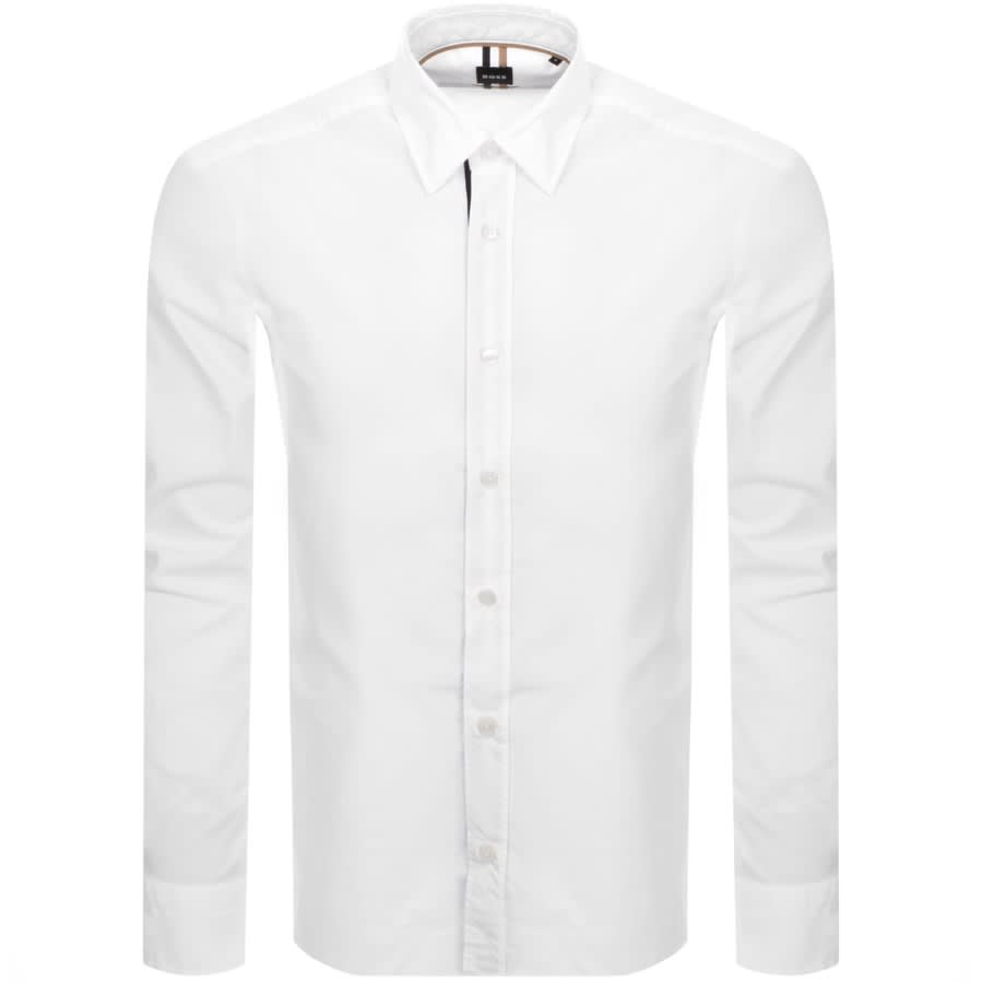 BOSS Drew Ribbon C1 233 Long Sleeve Shirt White | Mainline Menswear