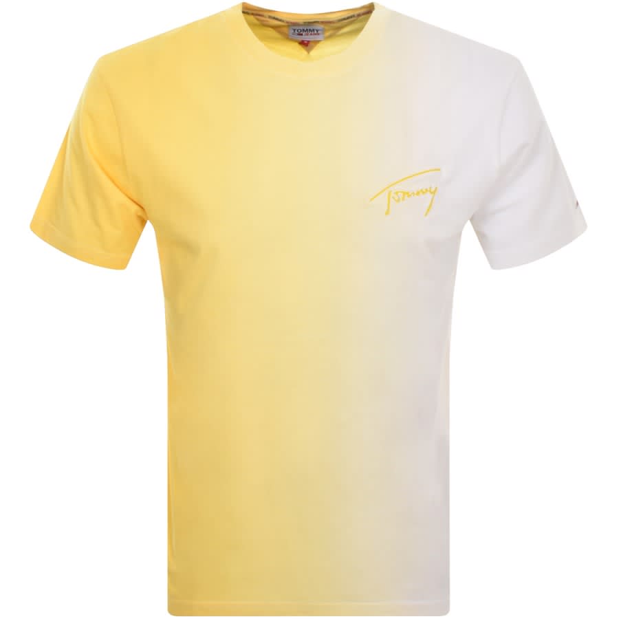 trommel helaas paspoort Tommy Jeans Dip Dye Signature T Shirt Yellow | Mainline Menswear United  States