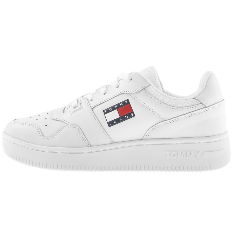 specificatie Reusachtig veerboot Tommy Jeans Retro Basket Trainers White | Mainline Menswear United States