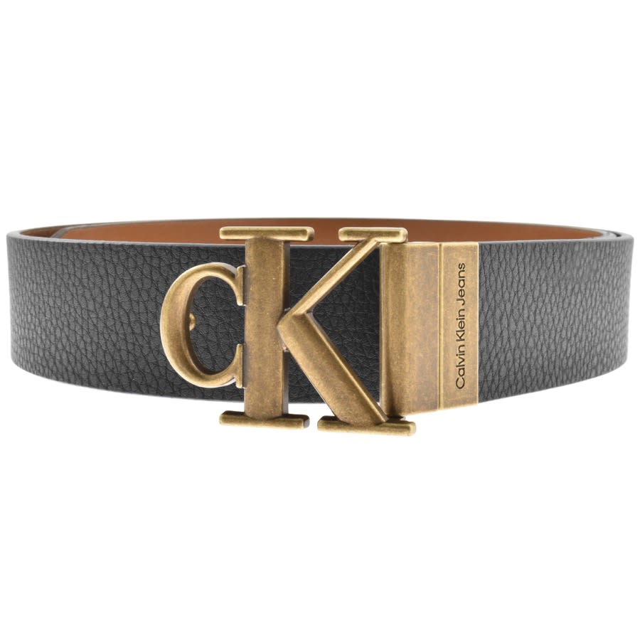 Calvin Klein Jeans Mono Round Logo Belt Black - Male - 34 Waist