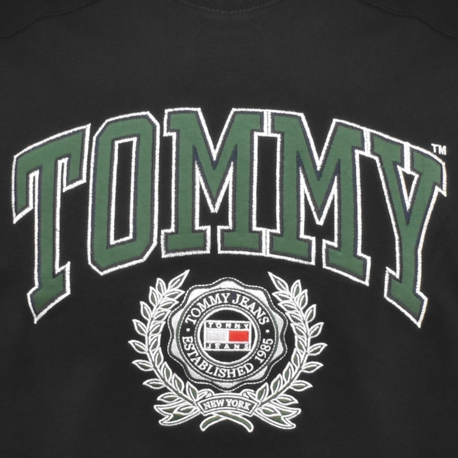 Tommy Jeans Boxy College Sweatshirt Black