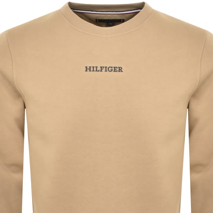 Tommy Hilfiger Monotype Sweatshirt Khaki | Mainline Menswear