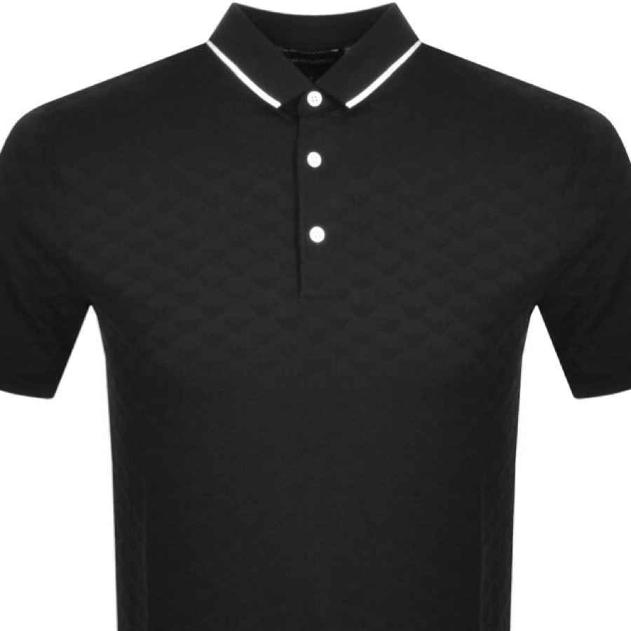 Alternative Image for ProductEmporio Armani Short Sleeved Polo T Shirt Black2