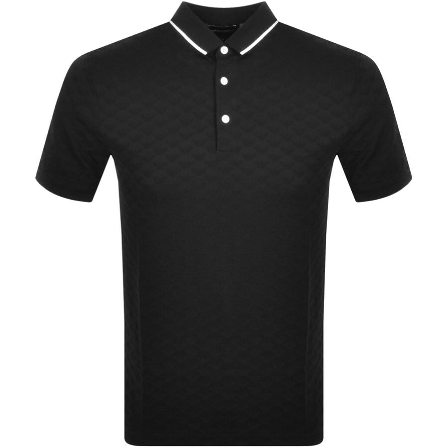 Emporio Armani Short Sleeved Polo T Shirt Black | Mainline Menswear
