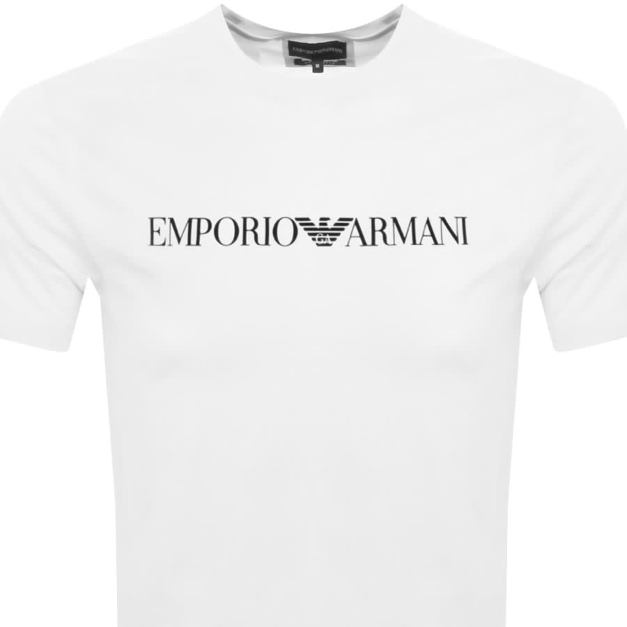 Emporio Armani Neck Logo T Shirt White | Mainline Menswear Australia