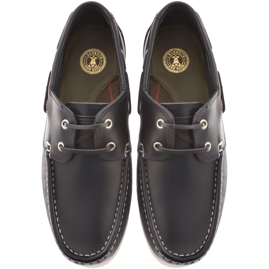Barbour Leather Seeker Shoes Navy | Mainline Menswear