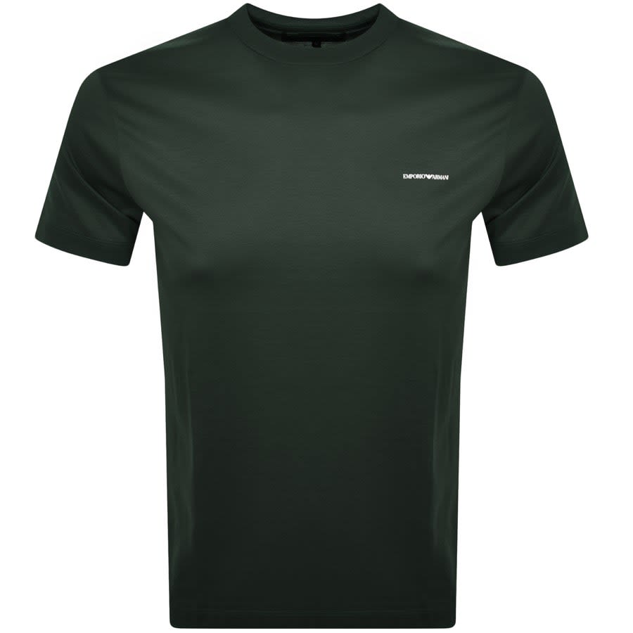 Emporio Armani Short Sleeved Logo T Shirt Green | Mainline Menswear