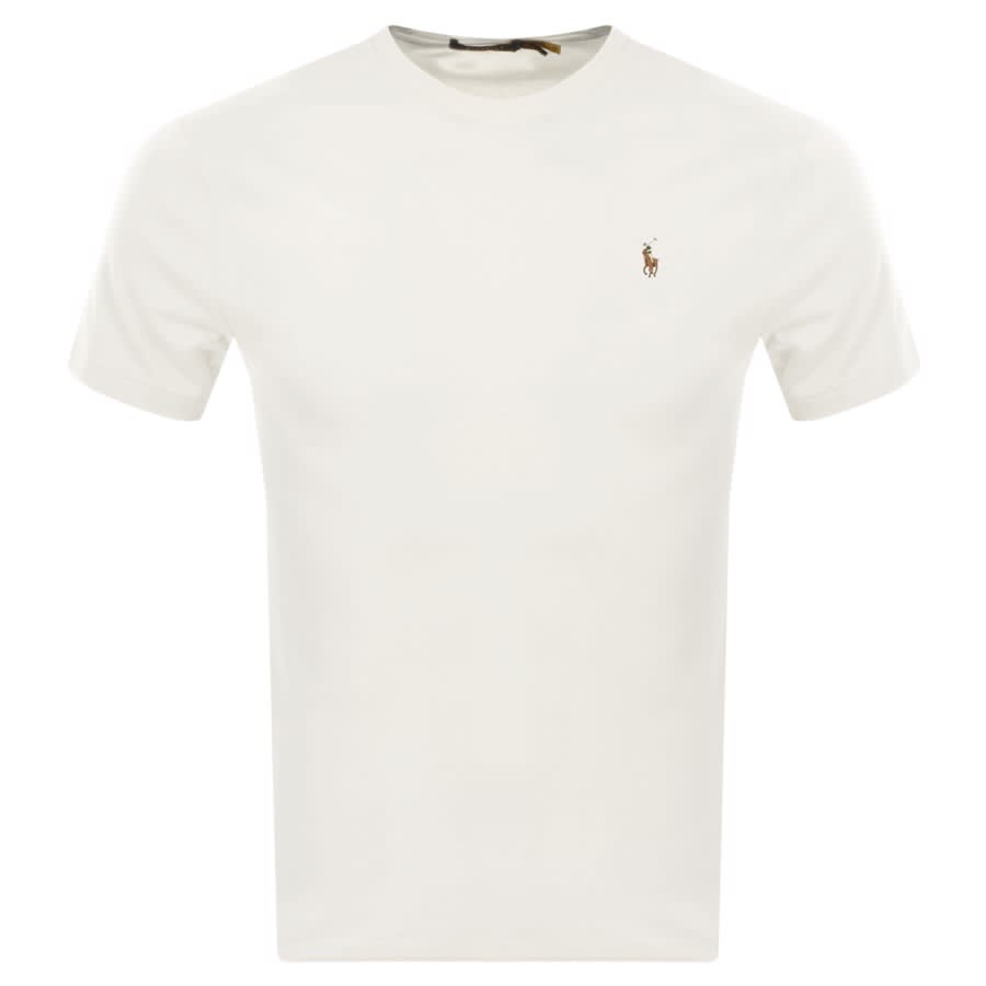 Ralph Lauren Crew Neck T Shirt Cream | Mainline Menswear