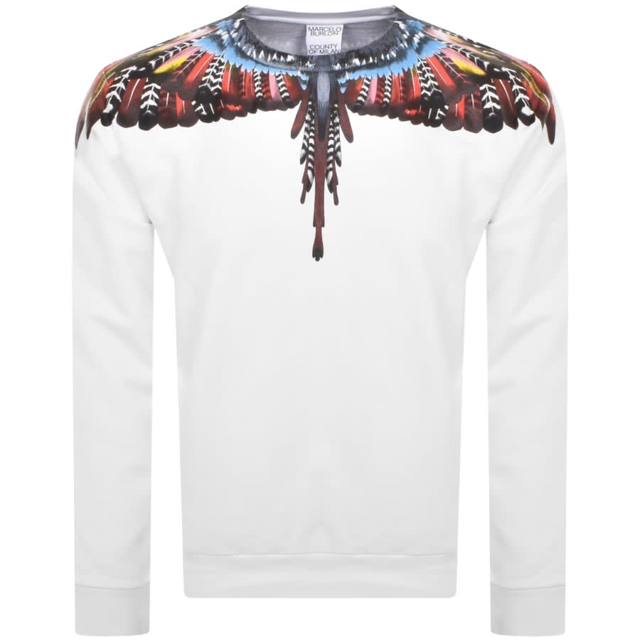 Marcelo Burlon Grizzly Wings Sweatshirt White | Mainline