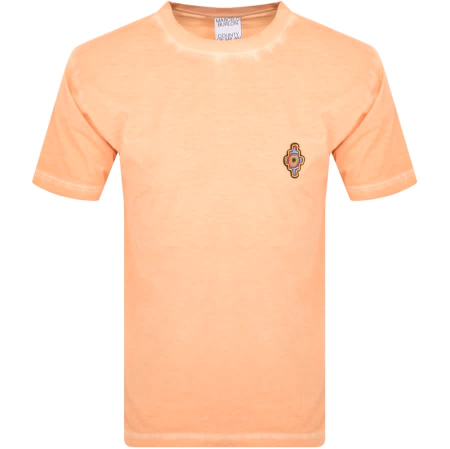 Marcelo Burlon Sunset Cross T Shirt Orange Mainline Menswear United States