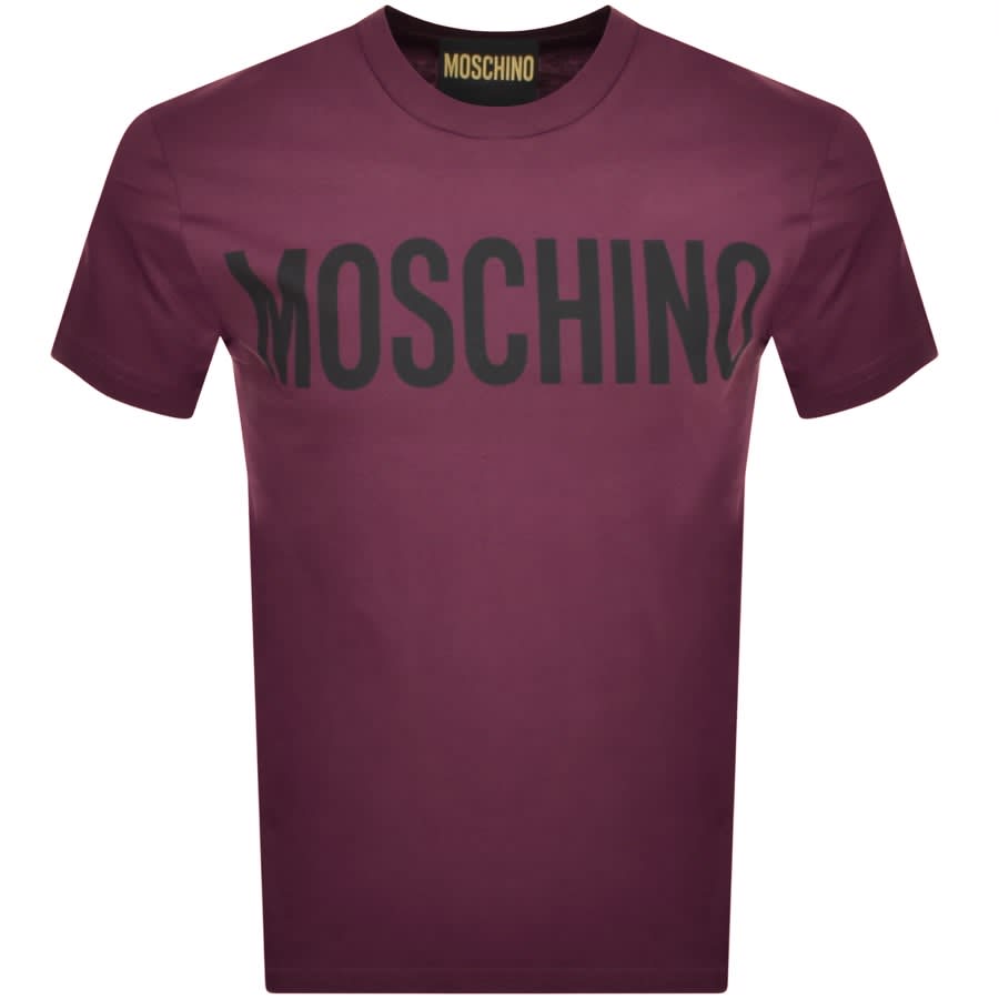 Moschino Logo T Shirt Purple | Mainline Menswear